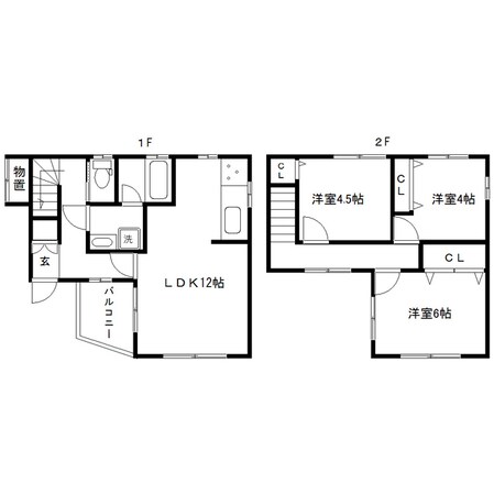 山田本町貸家18-27の物件間取画像